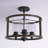 Kwong 3 - Light Living Room Steel Dimmable Glass Semi Flush Mount-1037918858