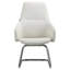 Fauteuil de bureau et de conférence en cuir Stiller - Siège de bureau avec accoudoirs fixes, soutien lombaire, base pivotante et structure en fer-1245559508
