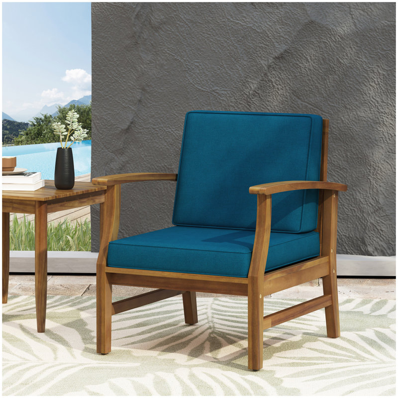 PERLA CLUB CHAIR, Blue, Natural