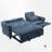 81.9" Convertible Sofa With Recliner-1385408966