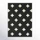 Cavan Geometric Handmade Tufted Wool Black Area Rug