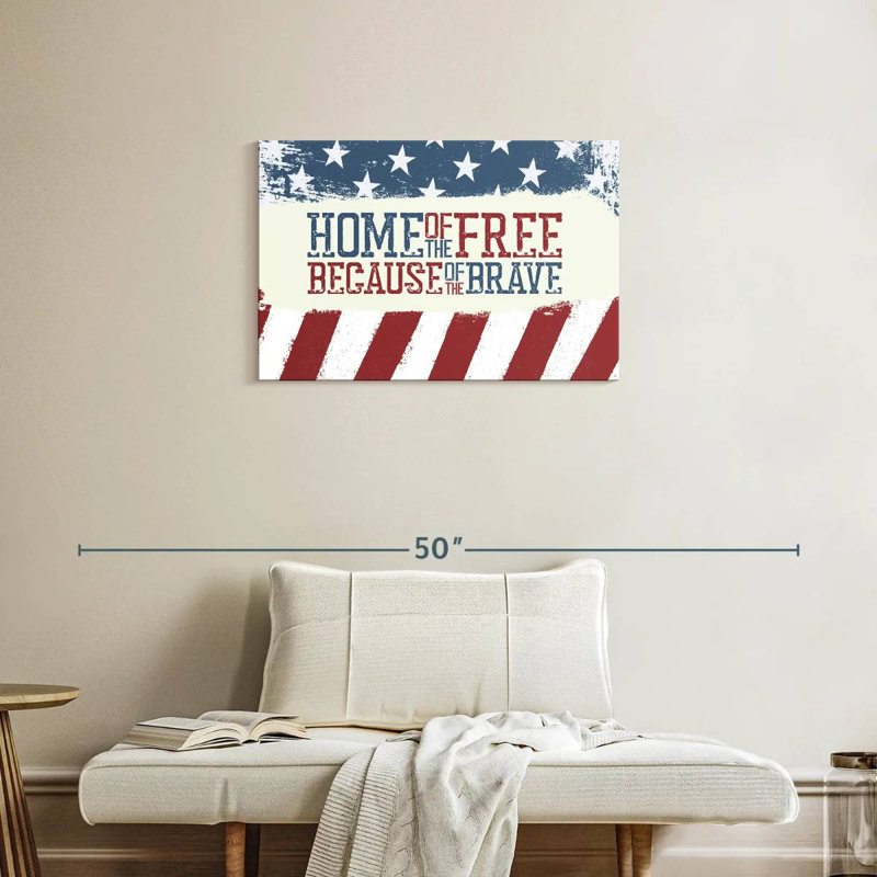 Borges American Home Of The Free, H 20 po x l 30 po