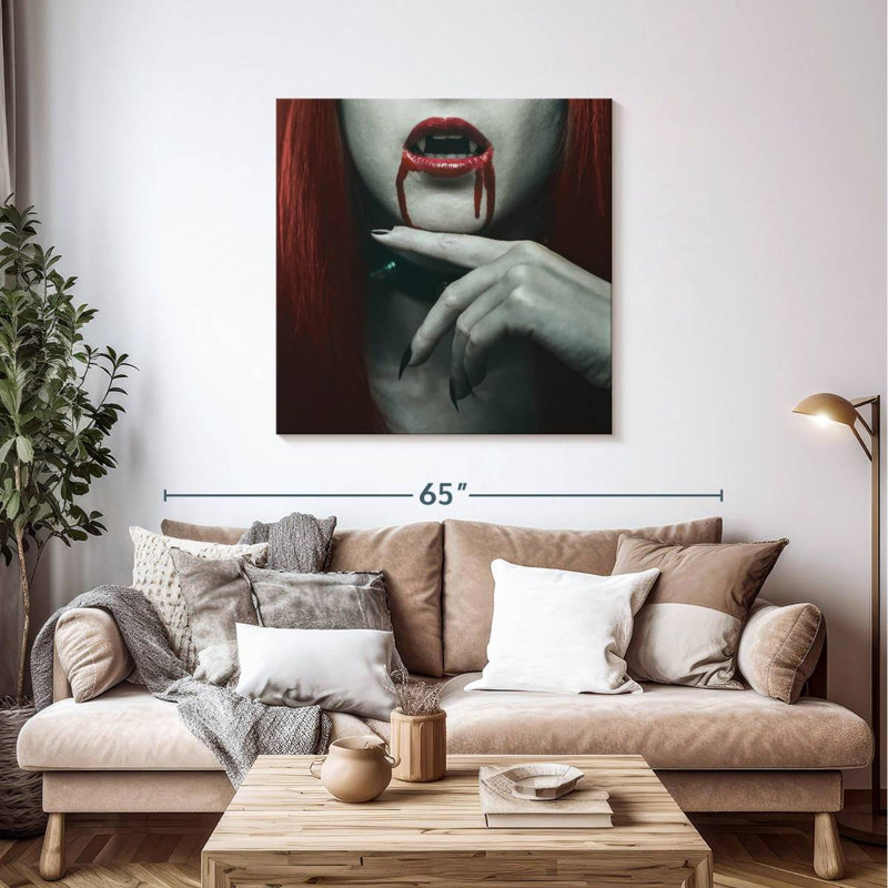 Kelan Vampire Bloody Lips, 39" H x 39" W