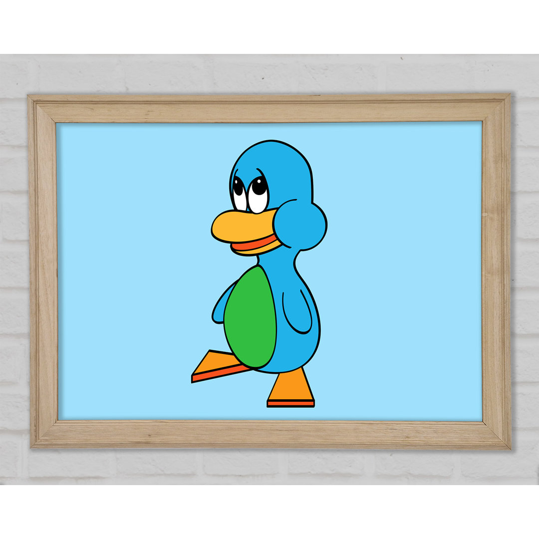 Sad Duck Baby Blue - Einzelner Bilderrahmen Kunstdrucke