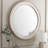 24 Inch Round Wooden Framed Mirror, Rustic Wood Wall Mirror for Farmhouse, Bedroom, Entryway