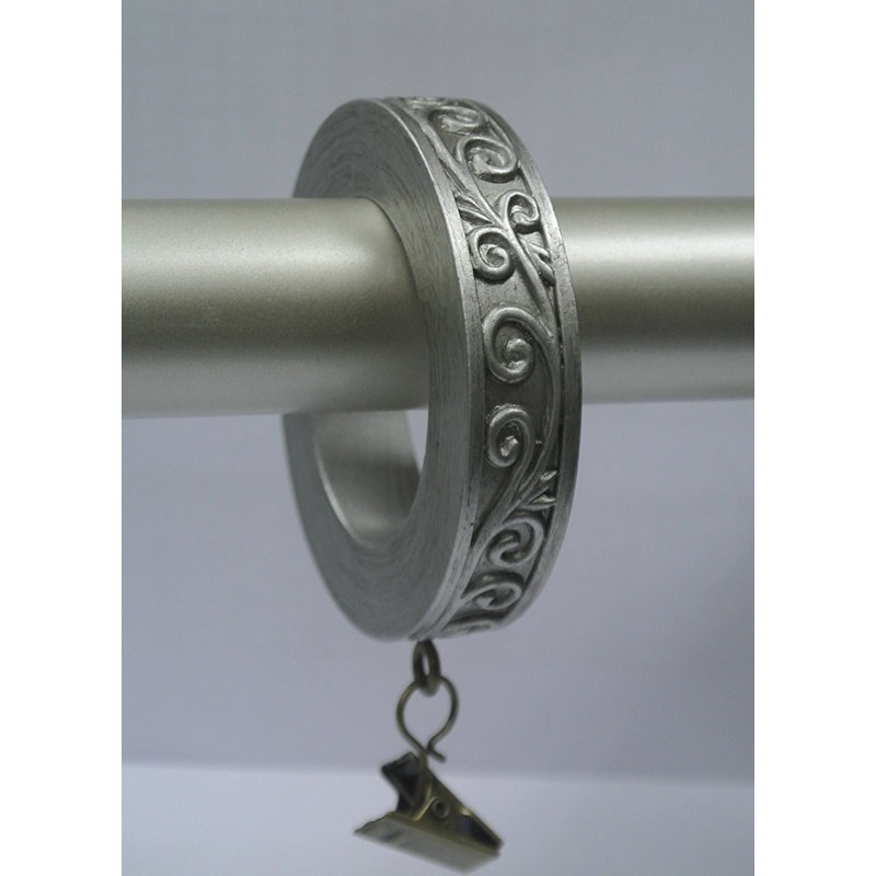 Anneau de rideau scroll designer Harpersville, Étain