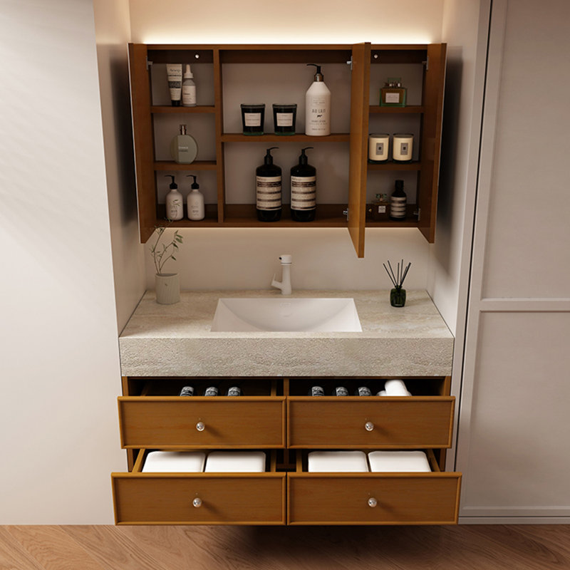 Retro high-end style bathroom cabinet