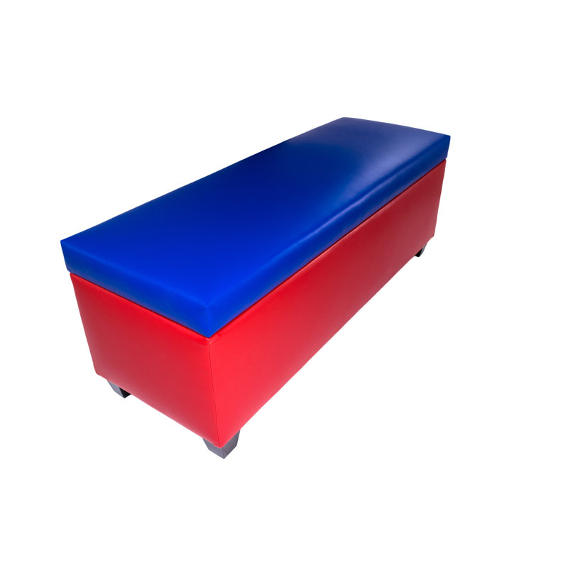 Banc de rangement pour chaussures 36 paire Kenyon, Bleu et noir