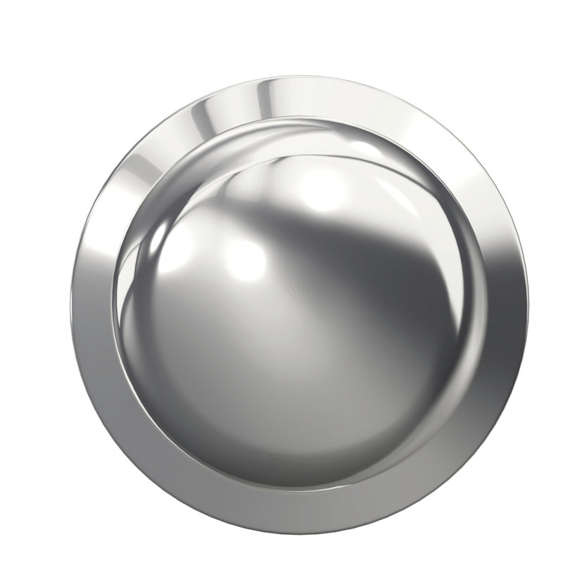 Plymouth Non-Turning Knob with Kinsler Trim, Bright Chrome