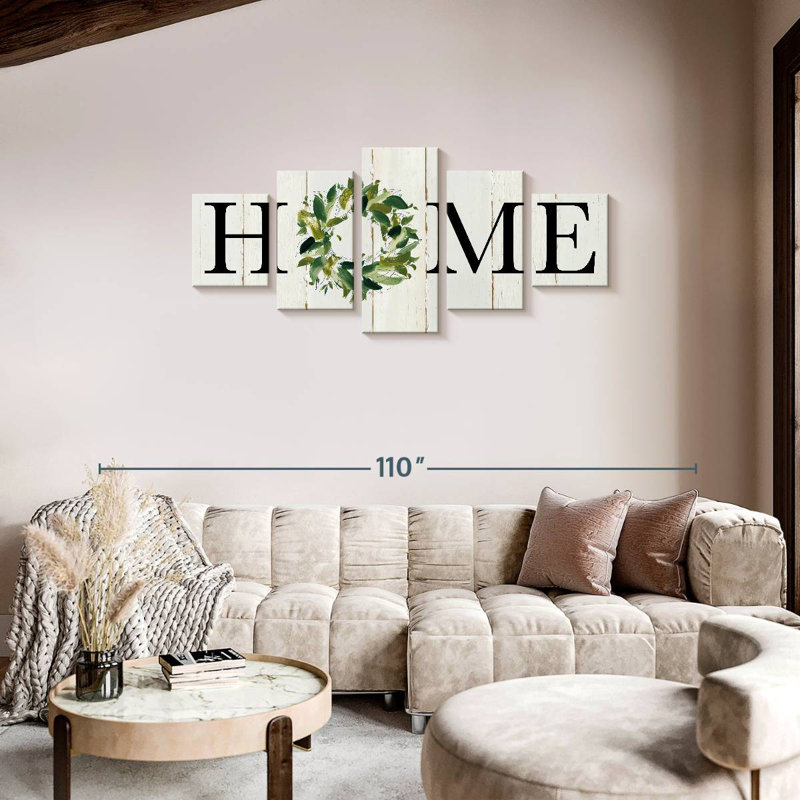 Plaque murale Home I, H 34 po x l 74 po