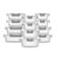 JoyJolt Fluted Glass Food Storage Containers with Leakproof Lids, Set of 12-93241398