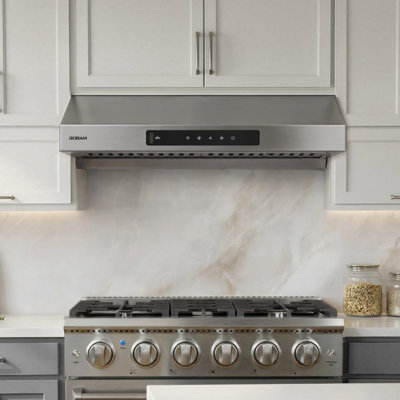 Rabam 30" 1000 CFM Under Cabinet Ducted Kitchen Range Hood with 304 Stainless Steel, Dual Motor,  LED Lighting, Touch or Gesture Control