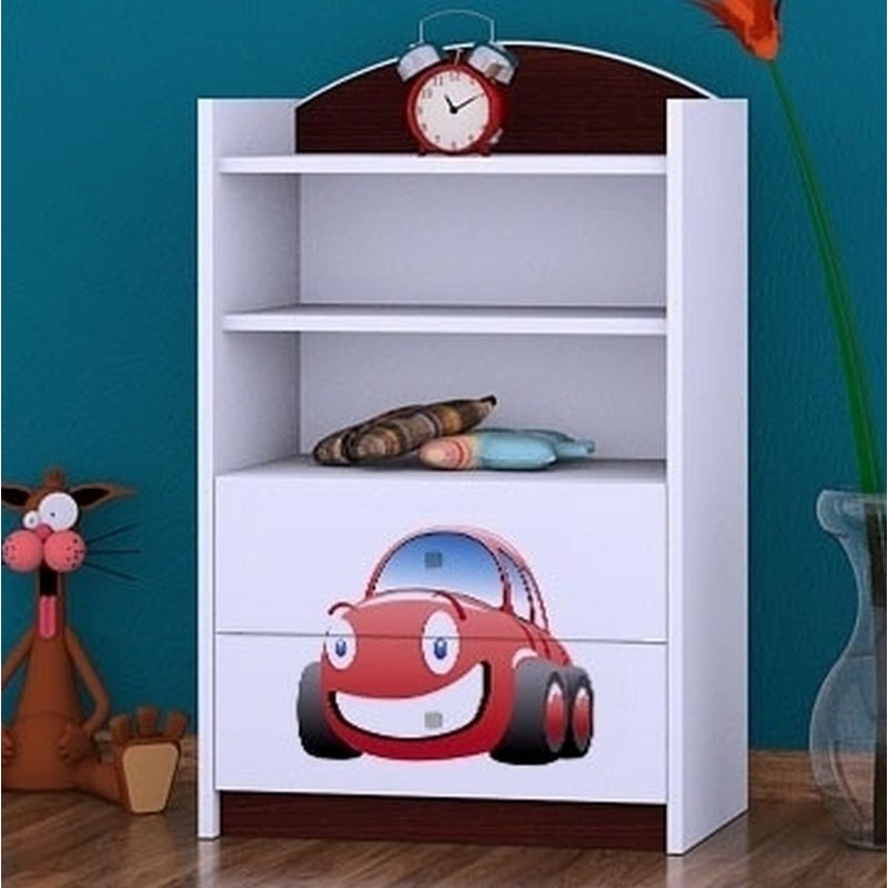 Thalia 96cm H X 60cm W Transportation Kids Cube, Wenge