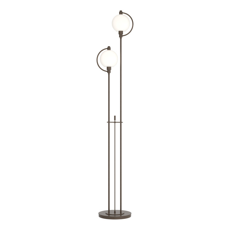 Lampe sur pied 68,1 po Pluto, Opale, Bronze