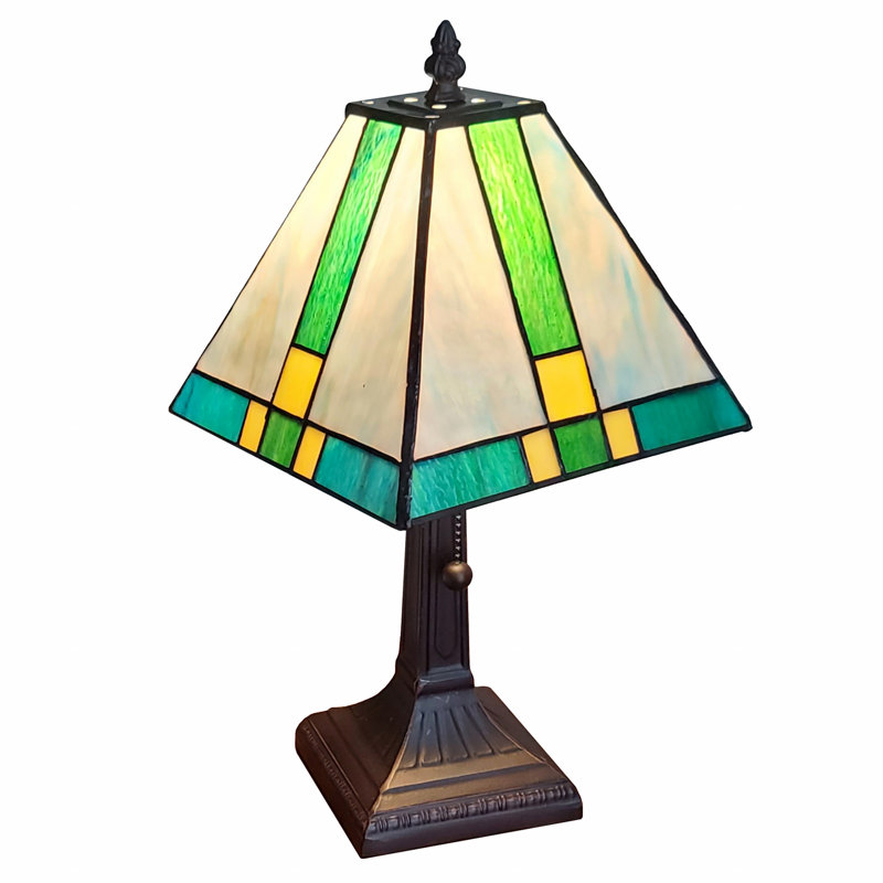 Devito Metal Table Lamp, Cream/Green