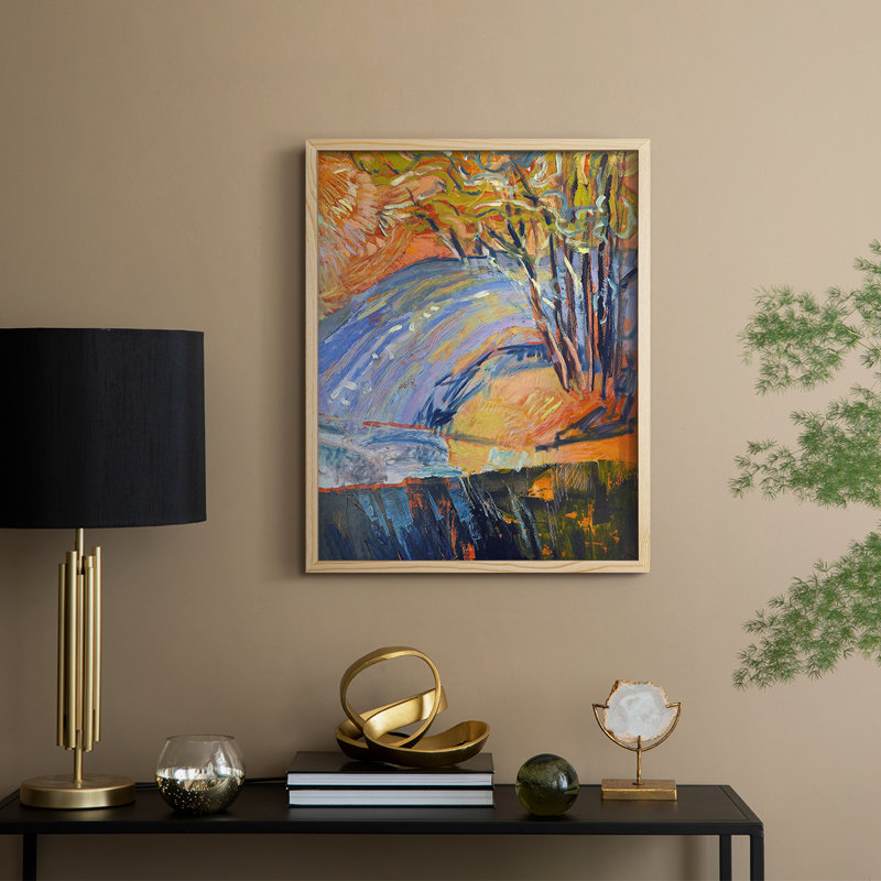 Cadmium Winter Solstice III Framed Print - Solid Wood, Natural, 15'' H x 12'' W