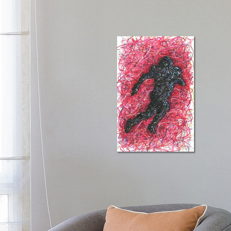 Football Running Back by Kitslam - Gallery-Wrapped Canvas Giclée on Canvas, No Frame, 66.04 cm H x 45.72 cm W