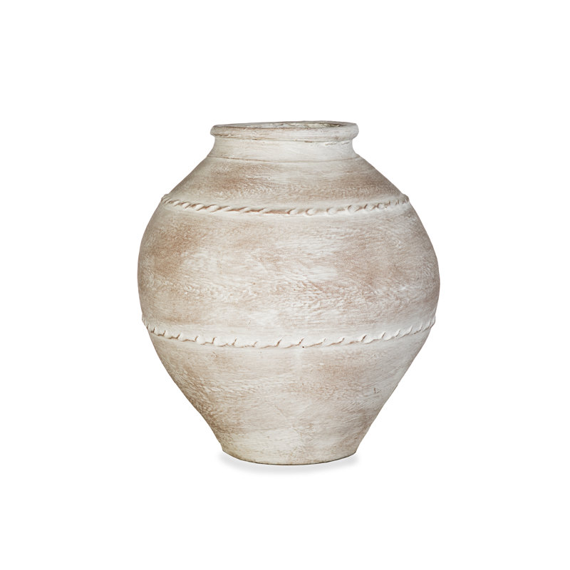 The Mediterranean Collection Handmade Pot Planter, Delphi White