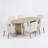 Krisslyn 6-Person Rubberwood Dining Table Set With Upholstered Chairs & Double Pedestal Base-128966943-128966941