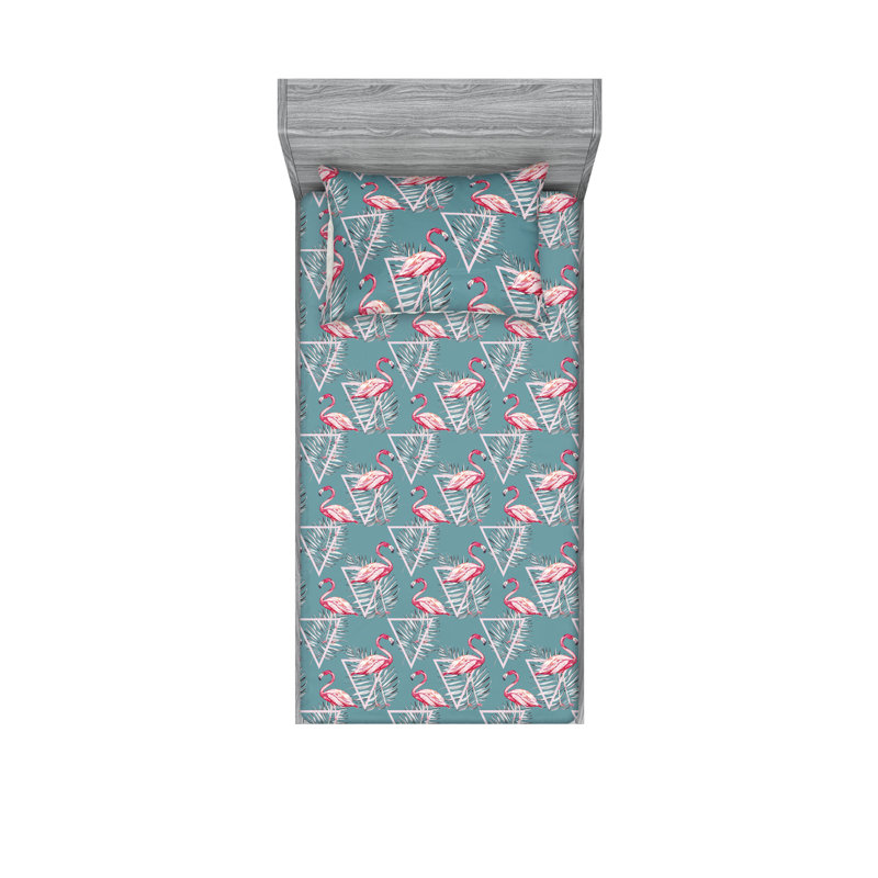 Drap-housse et taie décorative triangulaires Ambesonne, Twin XL Sheet Set with 1 Pillowcase