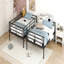 Lit superposé double au-dessus de double, noir-2028735970
