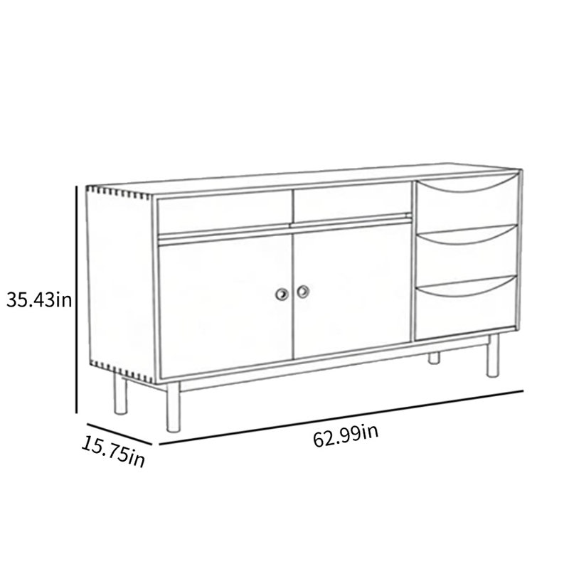 Colyton, 35.43" H x 62.99" W x 15.75" D