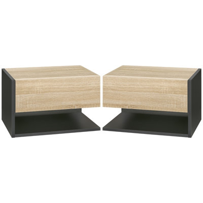 46cm W Engineered Wood Bedside Table