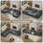 Boneless U-shaped 132" Boneless Modular Cloud Couch Sectional Sofa-173165864