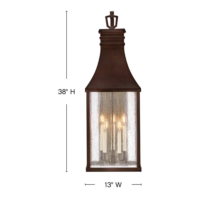 Beacon Hill 5 - Light Outdoor Wall Lantern, Blackened Copper