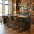 Upholstered Counter Stool with Metal Frame-368227591-339263133