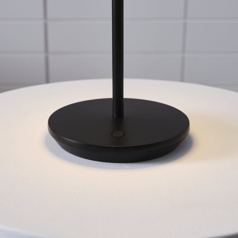 Nevis Short Accent Rechargeable Table Lamp, Black