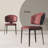 Cathelijn Modern Faux Leather Dining Chairs, Set of 2, Black Metal Legs-106804775