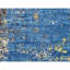 Tapis gris / bleu / jaune noué à la main de haute qualité-83444983