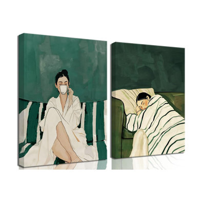 2 Piece Wrapped Canvas Wall Art