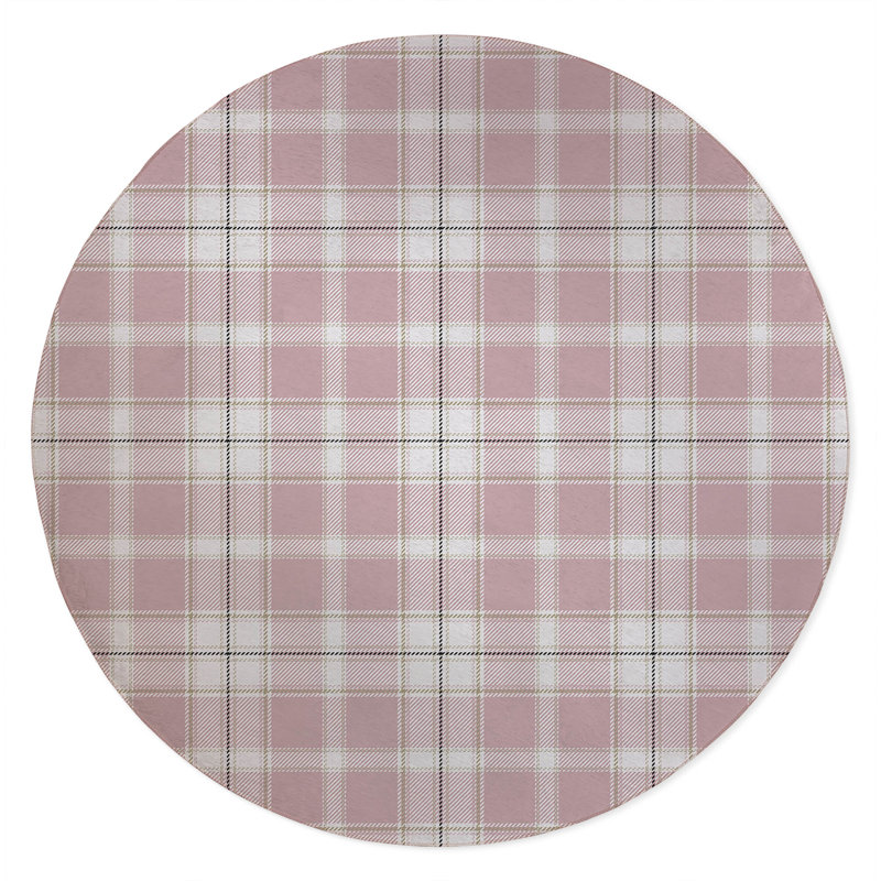 Tapis d'extérieur antidérapant Billy Tartan, Rond 5 pi