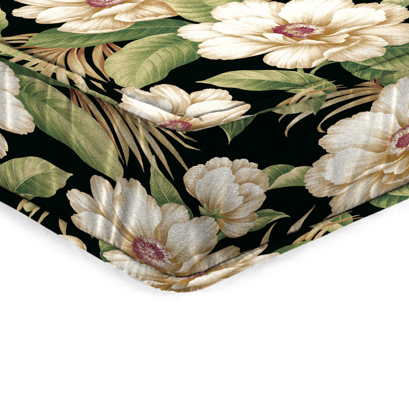 22.5" x 22.5" Outdoor Deep Seat Cushion with Ties and Welt, Caroline Midnight