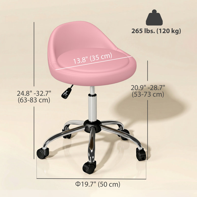 Tabouret de beauté et de massage réglable, Rose