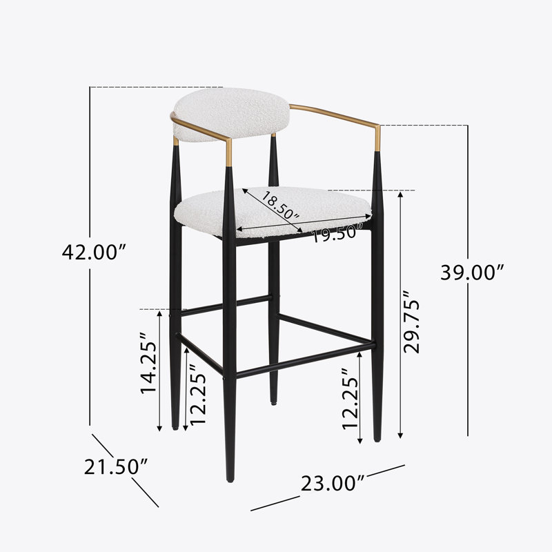 Tabouret de bar (ensemble de 2)