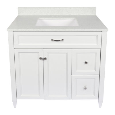 37'' Single Bathroom Vanity with Quartz Top
