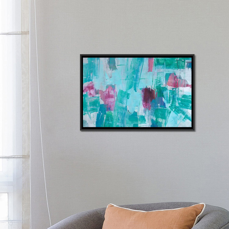 « notre danse ii », reproduction d’art sur toile, H 18 po x l 26 po x P 1,5 po, Toile avec cadre noir, Pas de tapis