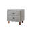 Boucle Nightstand with Two Full-Extension Drawers