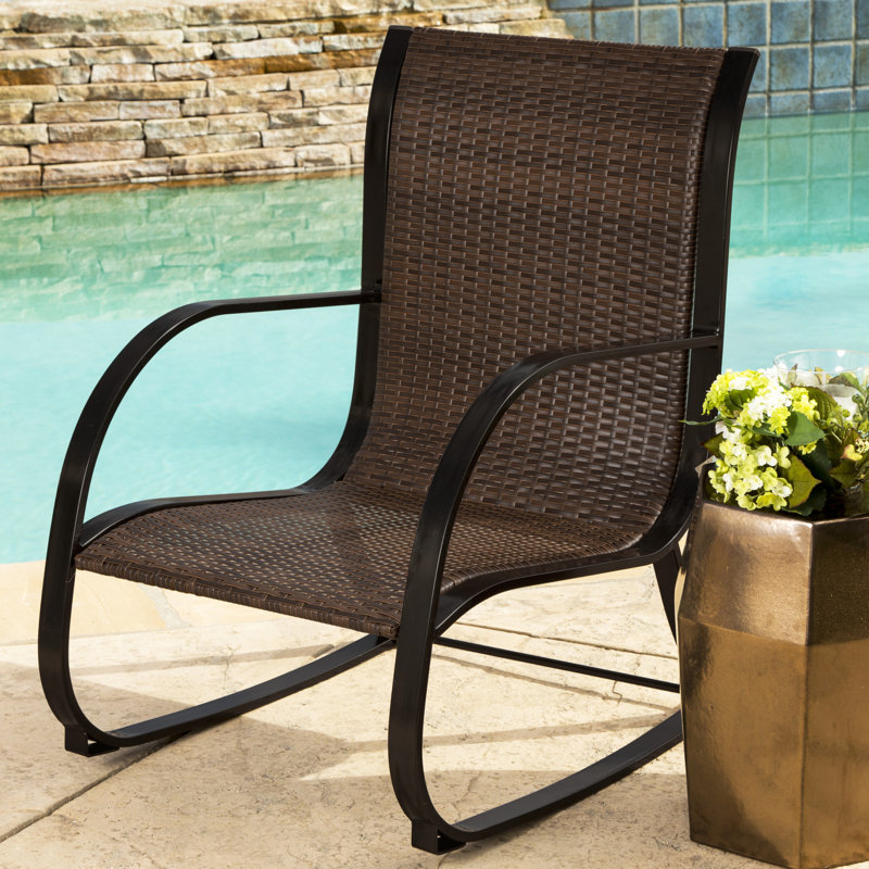Saechao Wicker Outdoor Chair, Espresso