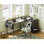 Yatendra L-Shaped Metal Base Writing Desk with Power Outlet-2146662101
