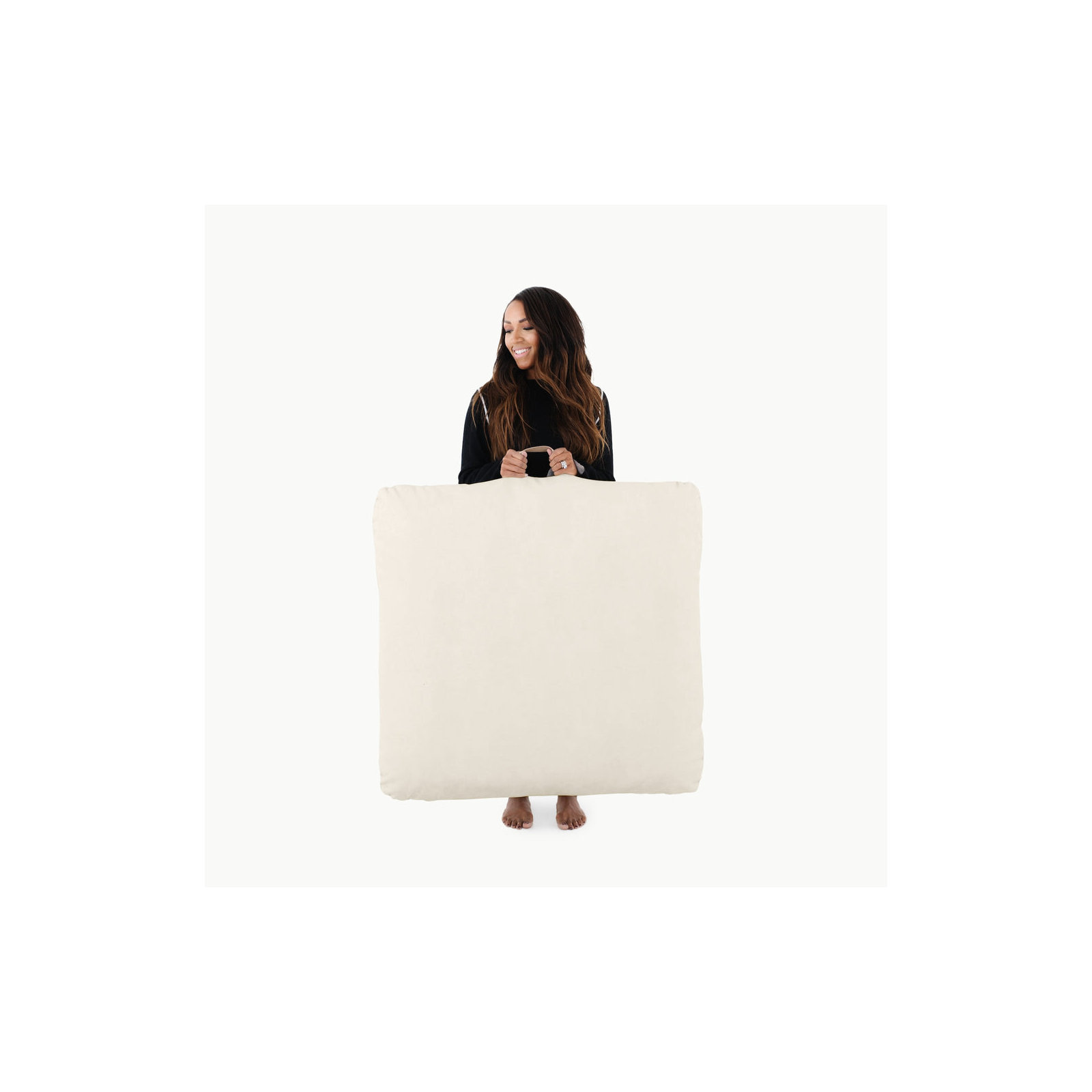 Gathre Floor Cushion, Ivory,  9" x 36"