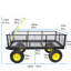 Les camions BIG Wagon Cart facilitent le transport du bois de chauffage jaune et noir. La charge statique maximale est de 880 lb.