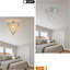 Lustre 19,6 po en cristal noir, lustre moderne à 5 niveaux encastré-259233196