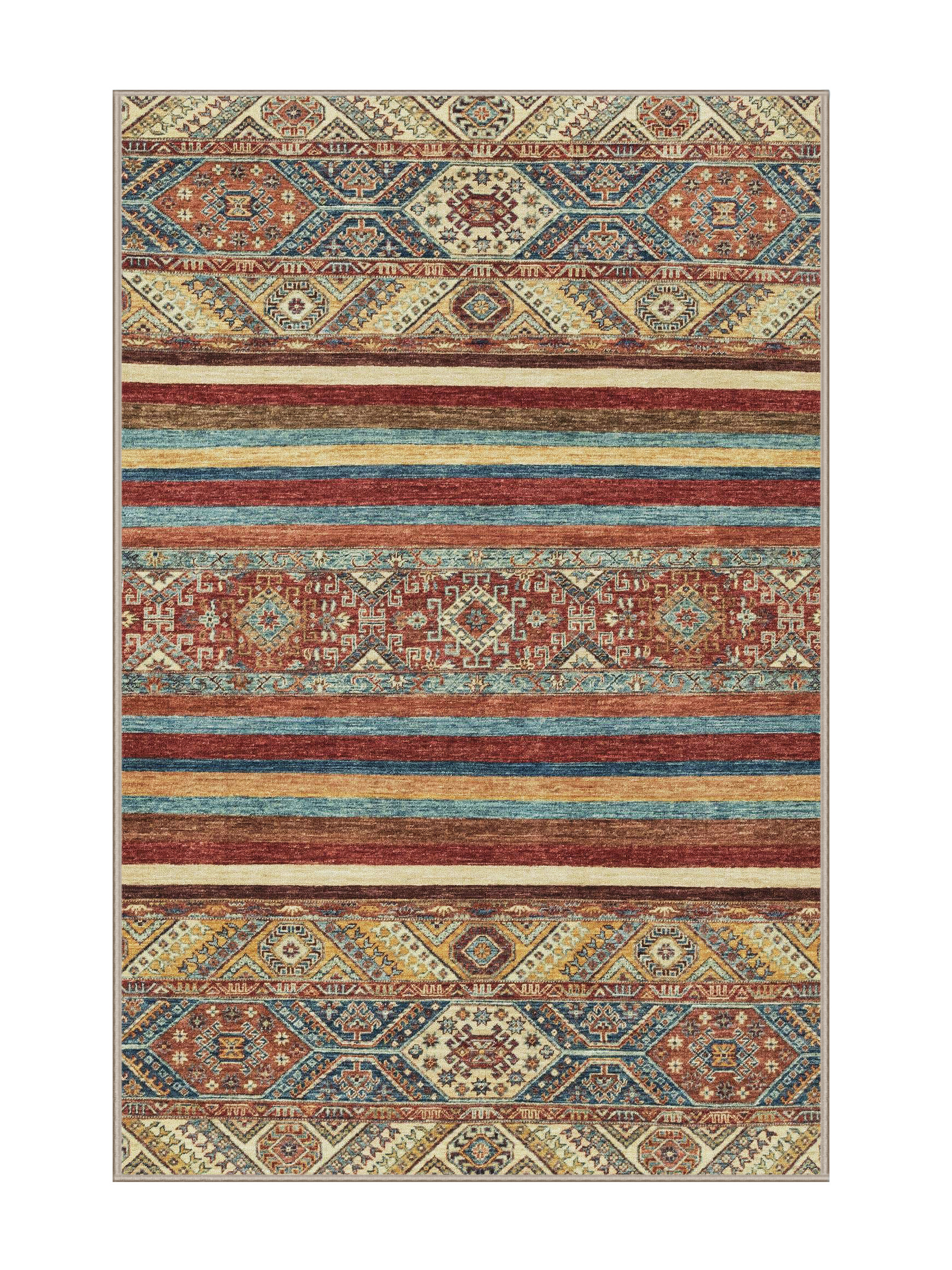 Factory Select Area Rug Foundry Select 100% Machine Washable Abstract 2391 Area Rug | Wayfair