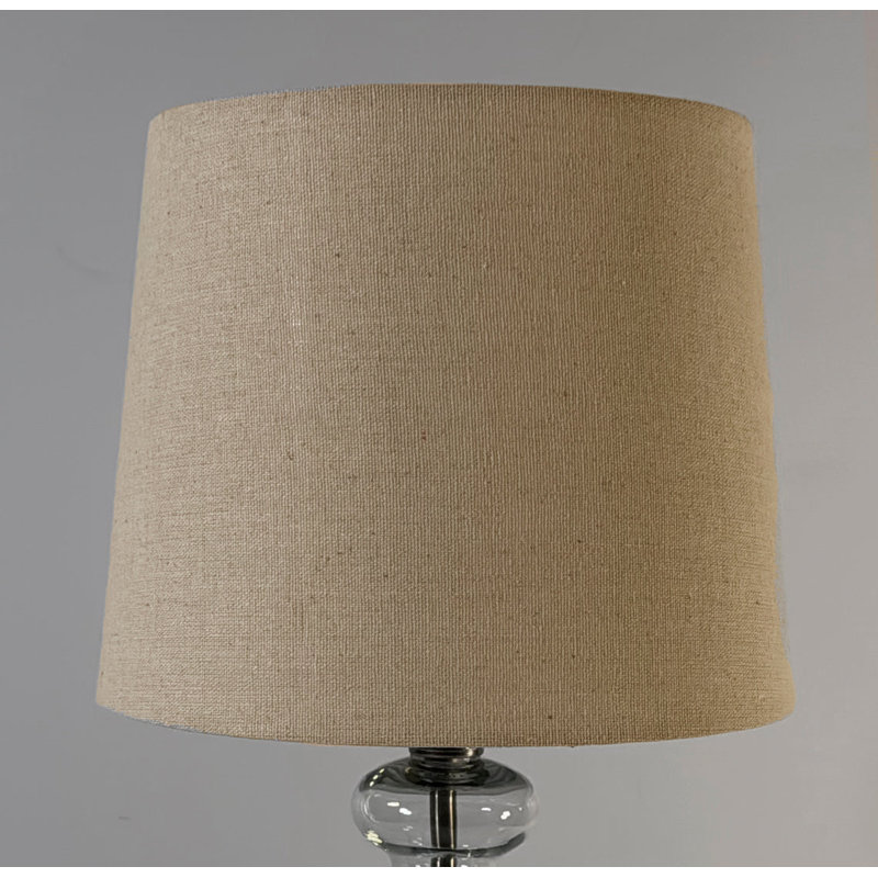 Brass Glass Urn Table Lamp- Oatmeal Shade