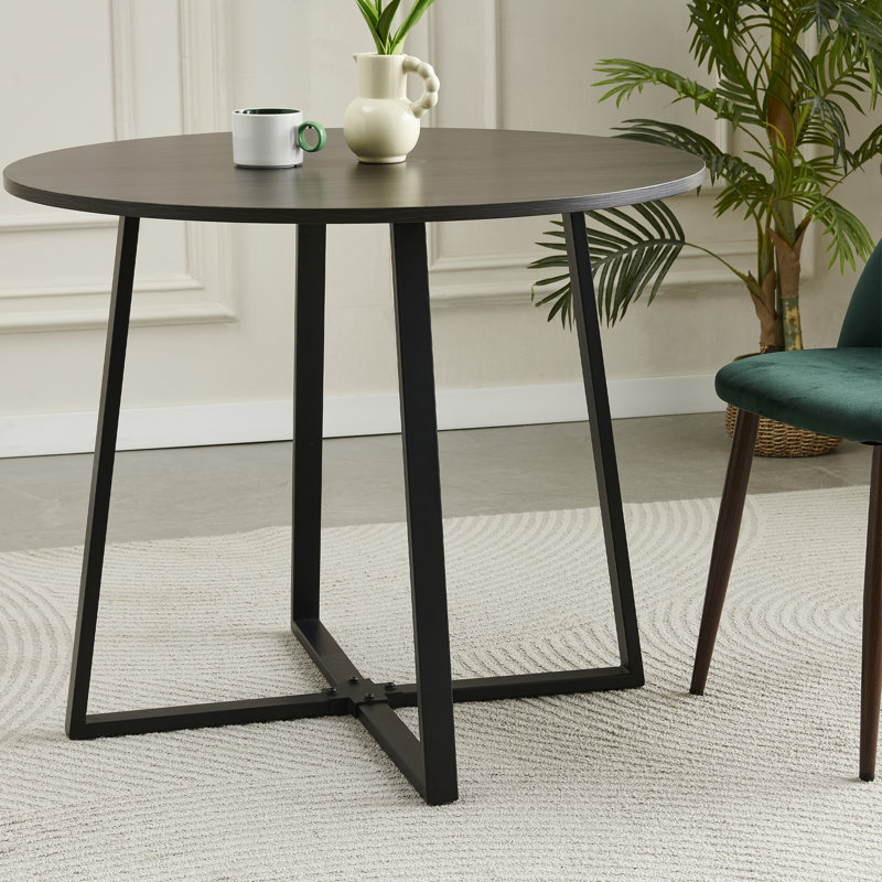 Loralea Round 35.4'' Restaurant Dining Set, Green, Espresso