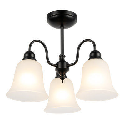 Glass Semi Flush Mount
